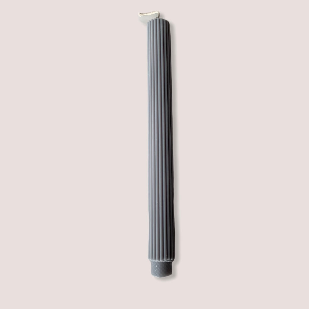 A'lure gestreepte XL kaars - grey