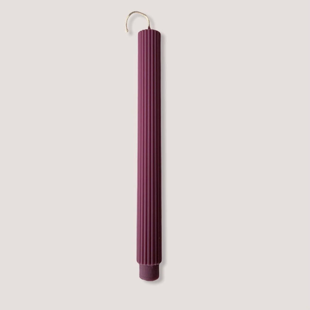 A'lure gestreepte XL kaars - cassis
