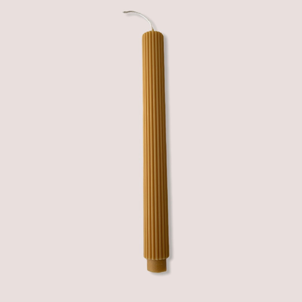 A'lure gestreepte XL kaars - honey mustard