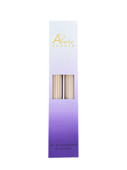 A'lure striped XL candle - dark blue