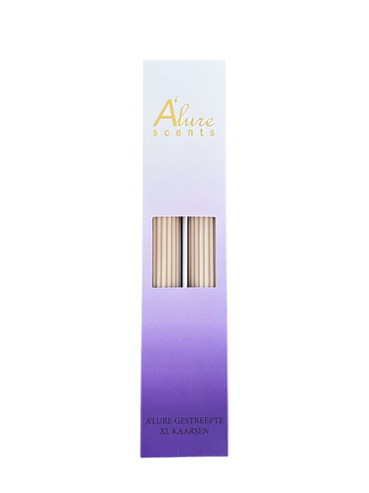 A'lure striped XL candle - dark blue