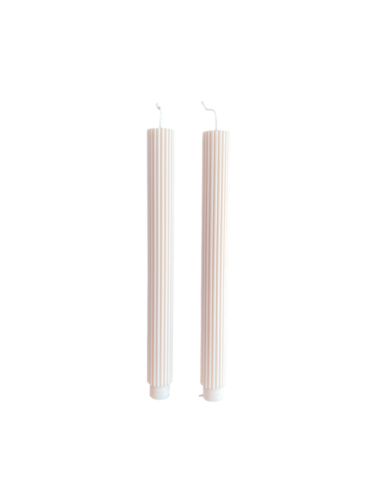 Set A'lure gestreepte XL kaars - Powdry Pink