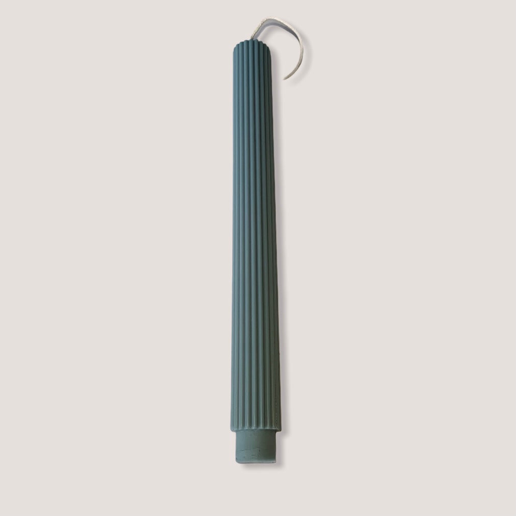 A'lure gestreepte XL kaars - vintage blue