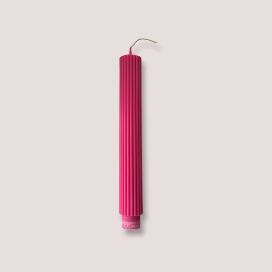 A'lure striped candle - dark pink