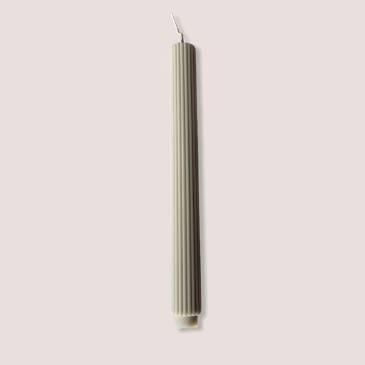 A'lure striped XL candle - beige