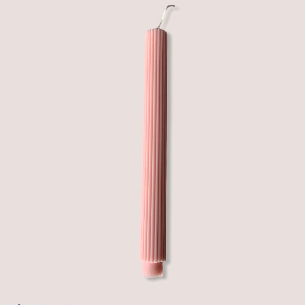 A'lure gestreepte XL kaars - cashmere pink