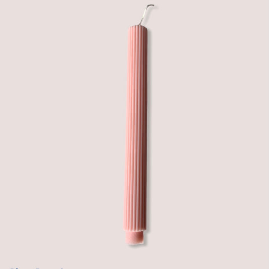 A'lure gestreepte XL kaars - cashmere pink
